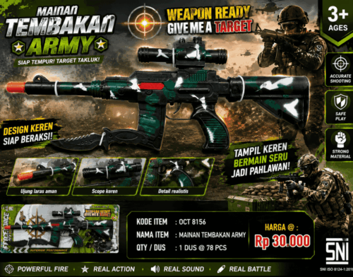 Mainan Tembakan Army (OCT 8156)
