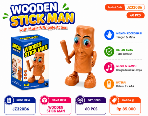 Wooden Stick Man JZ320B6